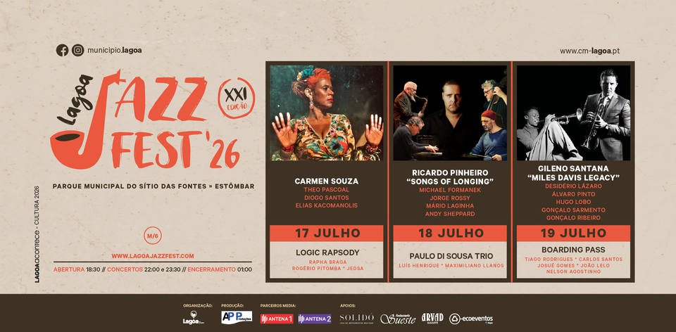 Cartaz geral do Lagoa Jazz Fest 2026